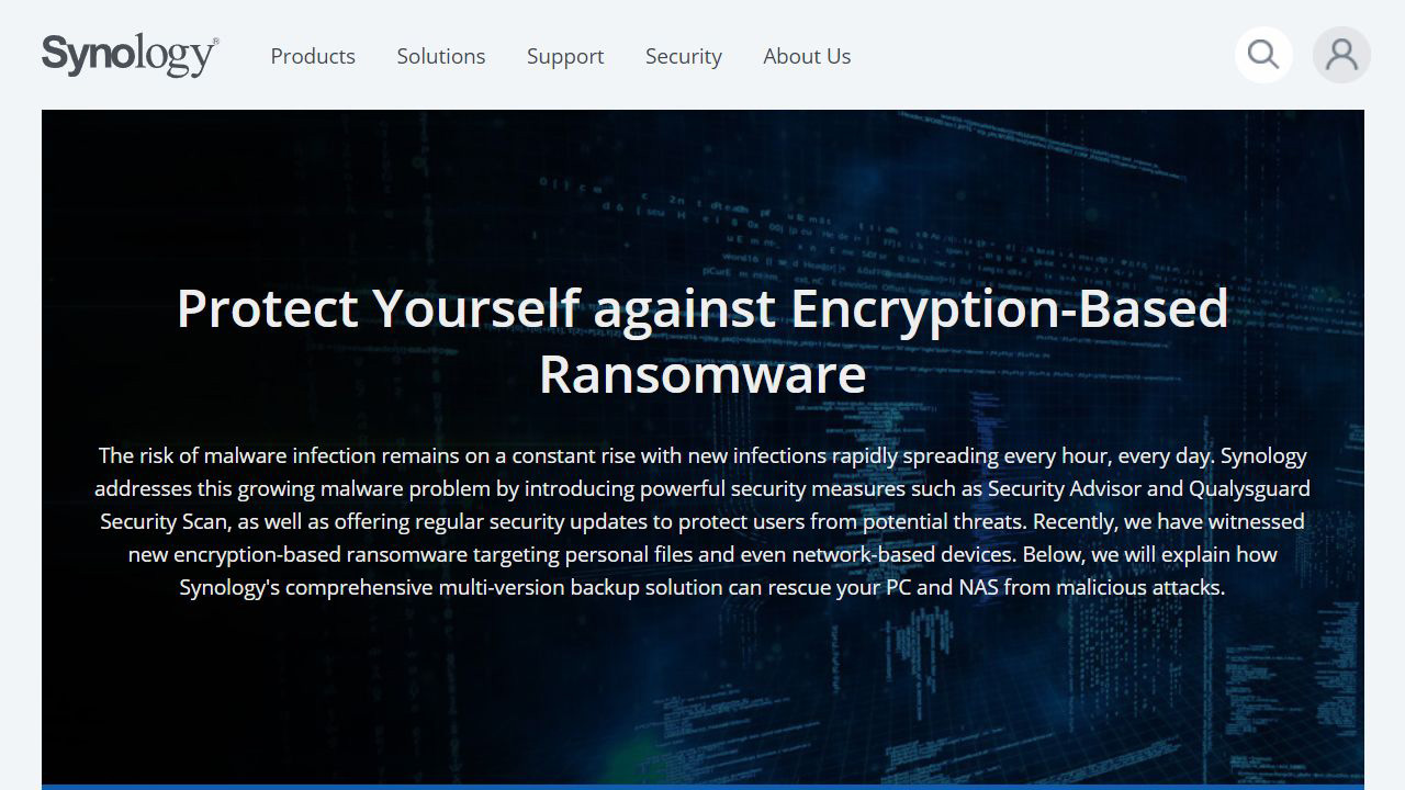 Synology is warning users of potential ransomware attacks