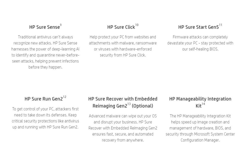 HP Elite Dragonfly Security Features