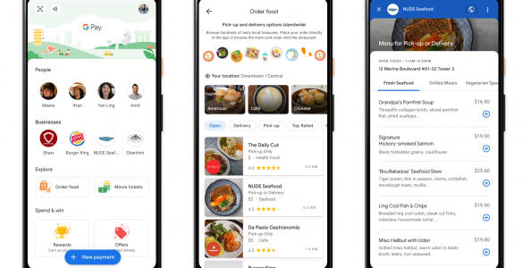 Google Pay Menu Discovery feature