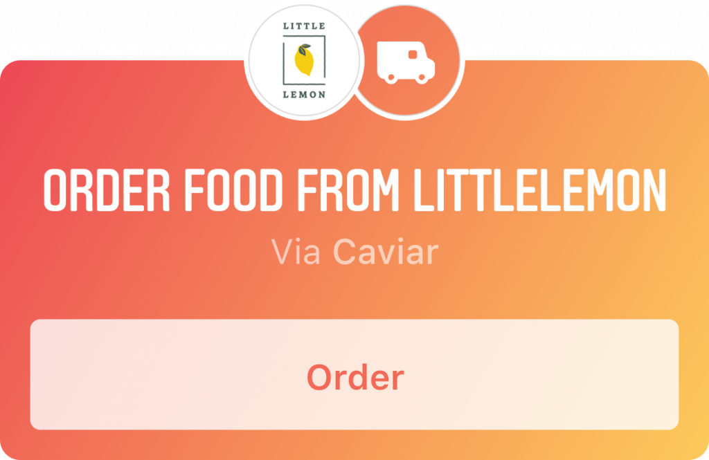 Instagram "Order Food" Sticker