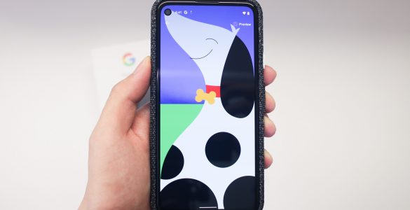 Hole-punch display on the Pixel 4a