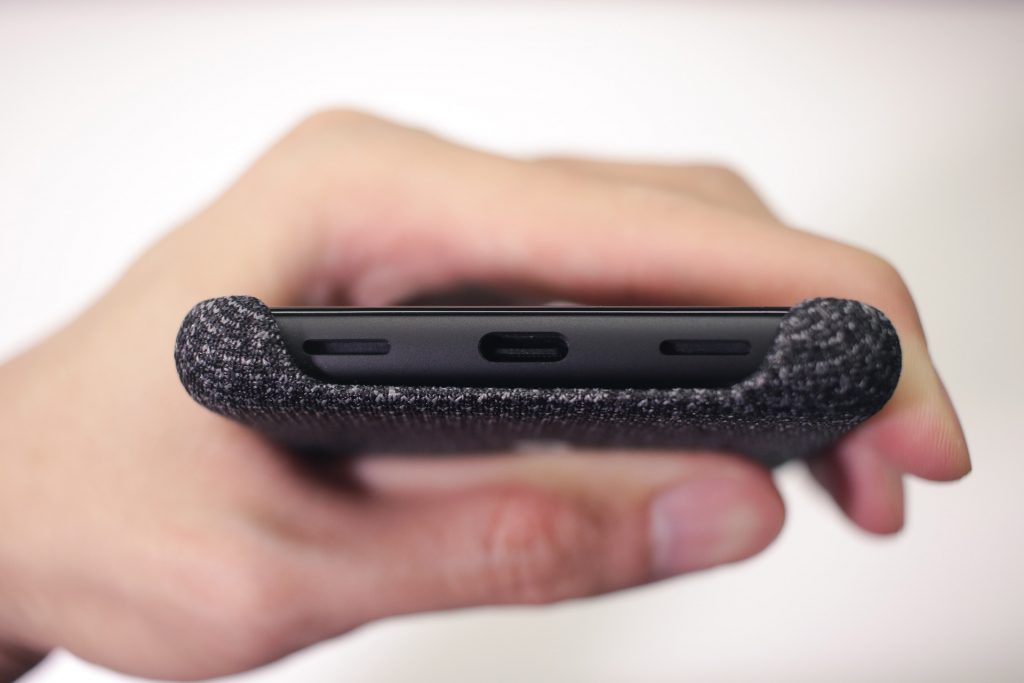 Bottom-firing speaker on the Pixel 4a