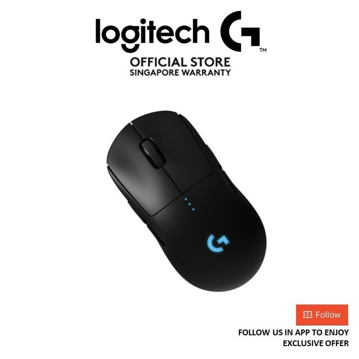 Logitech G Pro Hero Lightspeed Wireless Lightsync RGB Mouse