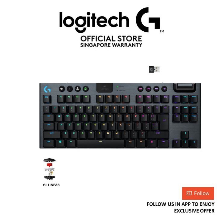 Logitech G915 TKL Tenkeyless Lightspeed Keyboard