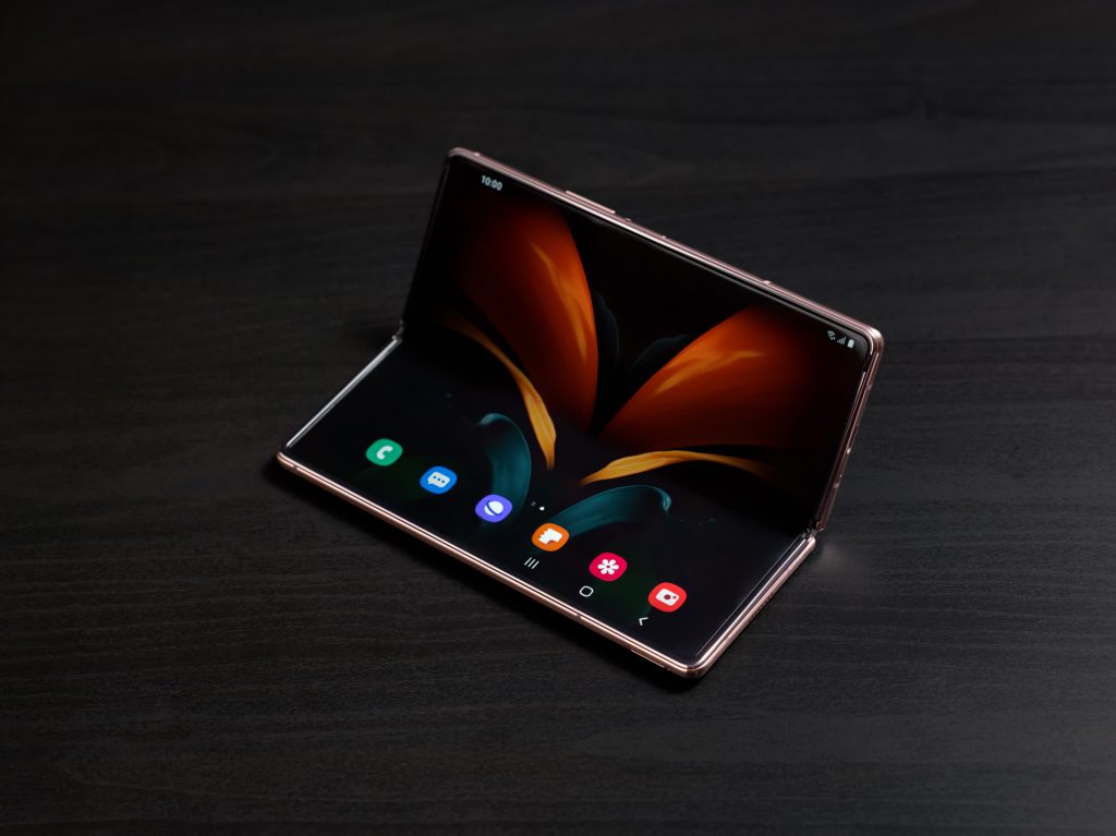 Samsung Galaxy Z Fold2 on desk