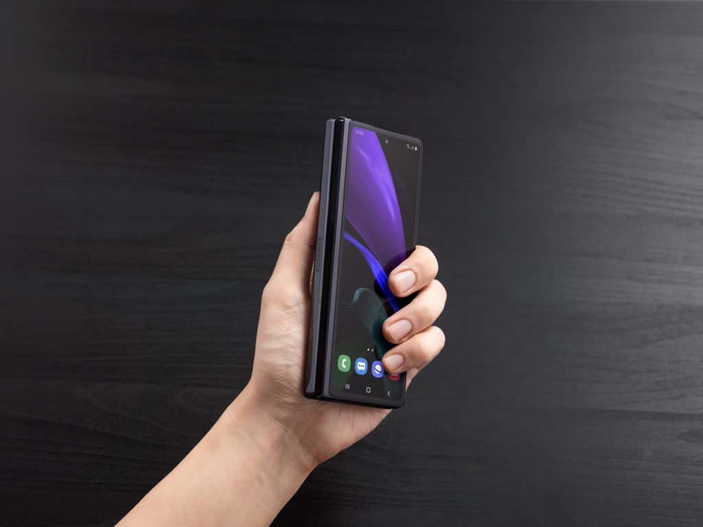 Samsung Galaxy Z Fold2 on hand