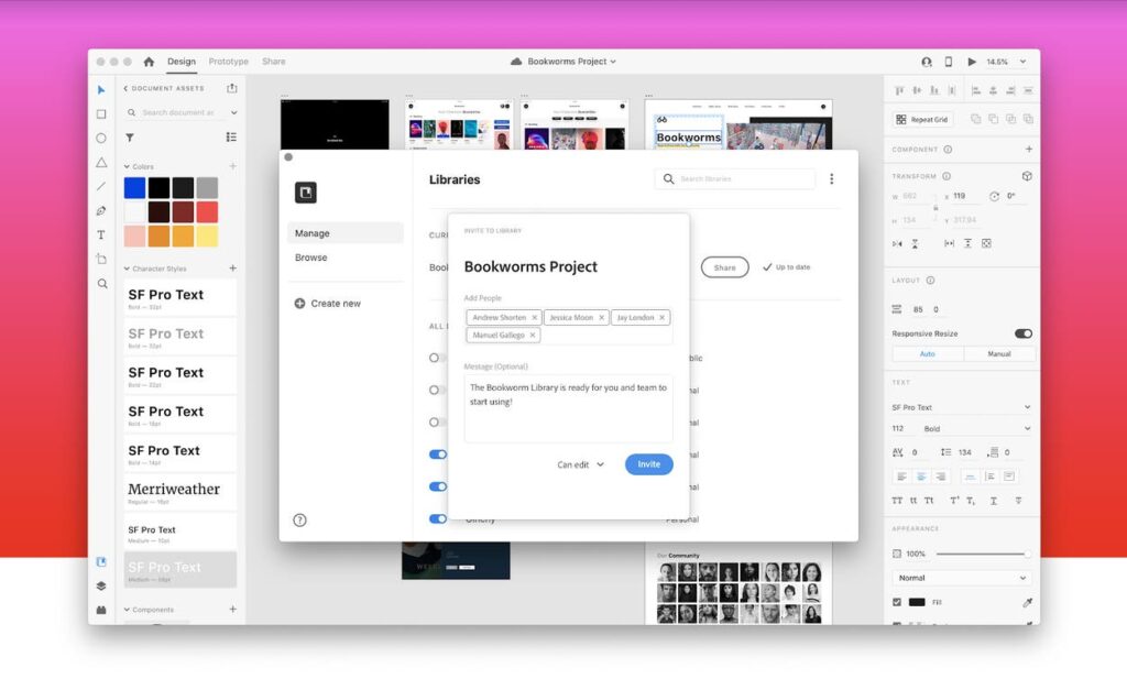 Adobe XD with Creative Cloud Libraries