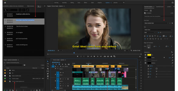 Adobe Premiere Pro New Captions Workflow