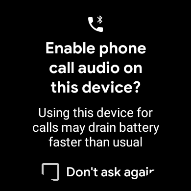Enable call audio on Fossil Gen 5E
