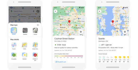 Google Maps with new Weather & Air Quality Layers