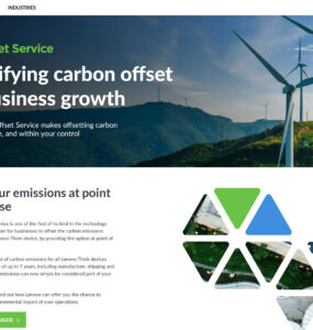 Lenovo CO2 Offset Service Website