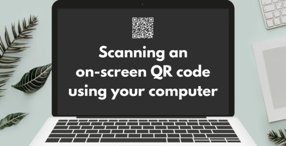 Scanning an on-screen QR code