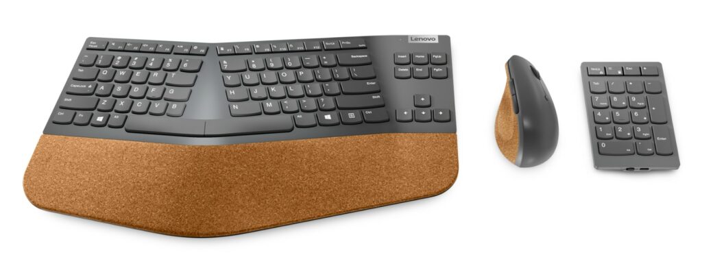 Lenovo Go Wireless Split Keyboard and Wireless Vertical Mouse