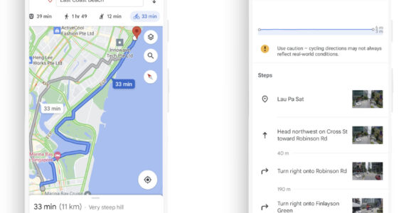 Google Maps Cycling Navigation