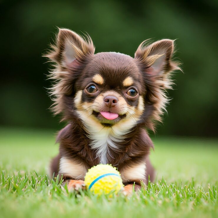 Puppy With Yellow Ball